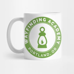 Wayfinding Academy Seal in Wayfinding Academy Green Mug